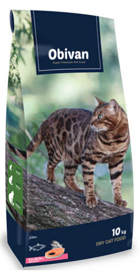 Obivan Hamsili Somonlu Kısırlaştırılmış Tahıllı Yavru Kuru Kedi Maması 10 kg