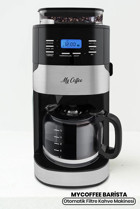 My Coffee Barista Zaman Ayarlı Paslanmaz Çelik Filtreli Karaf 1 L Hazne Kapasiteli 12 Fincan 1050 W Siyah Filtre Kahve Makinesi