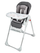 Baby Care BC-511 Flex Plastik Emniyet Kemeri 15 kg Kapasiteli Tekerlekli Tepsili Katlanır Portatif Mama Sandalyesi Gri