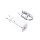 Baseus GaN3 Pro Universal USB Kablolu 65 W Hızlı Şarj Aleti Beyaz