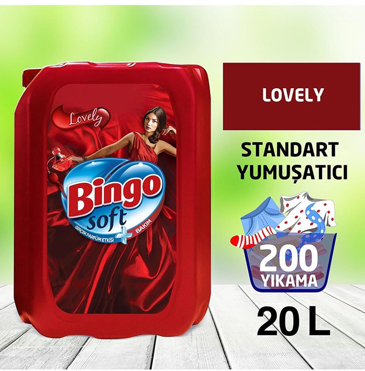 Bingo Soft Lovely Konsantre 50 Yıkama Yumuşatıcı 4 x 5 lt