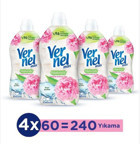 Vernel Max Konsantre Beyaz Çay - Şakayık 60 Yıkama Yumuşatıcı 4 x 1.44 lt