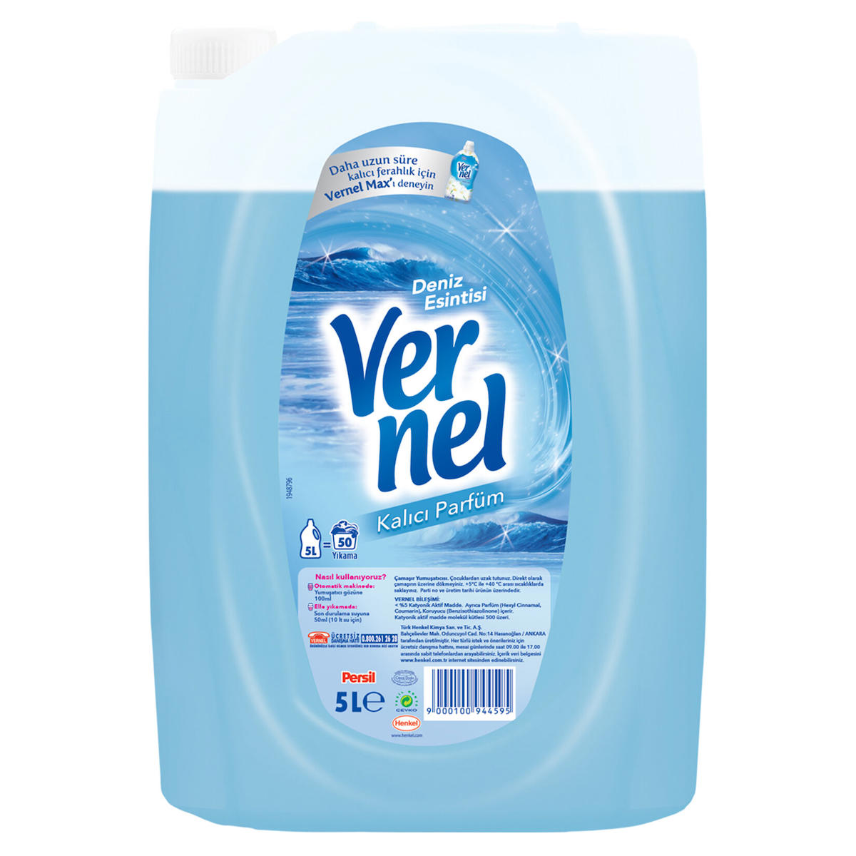 Vernel Deniz Esintisi 50 Yıkama Yumuşatıcı 4 x 5 lt