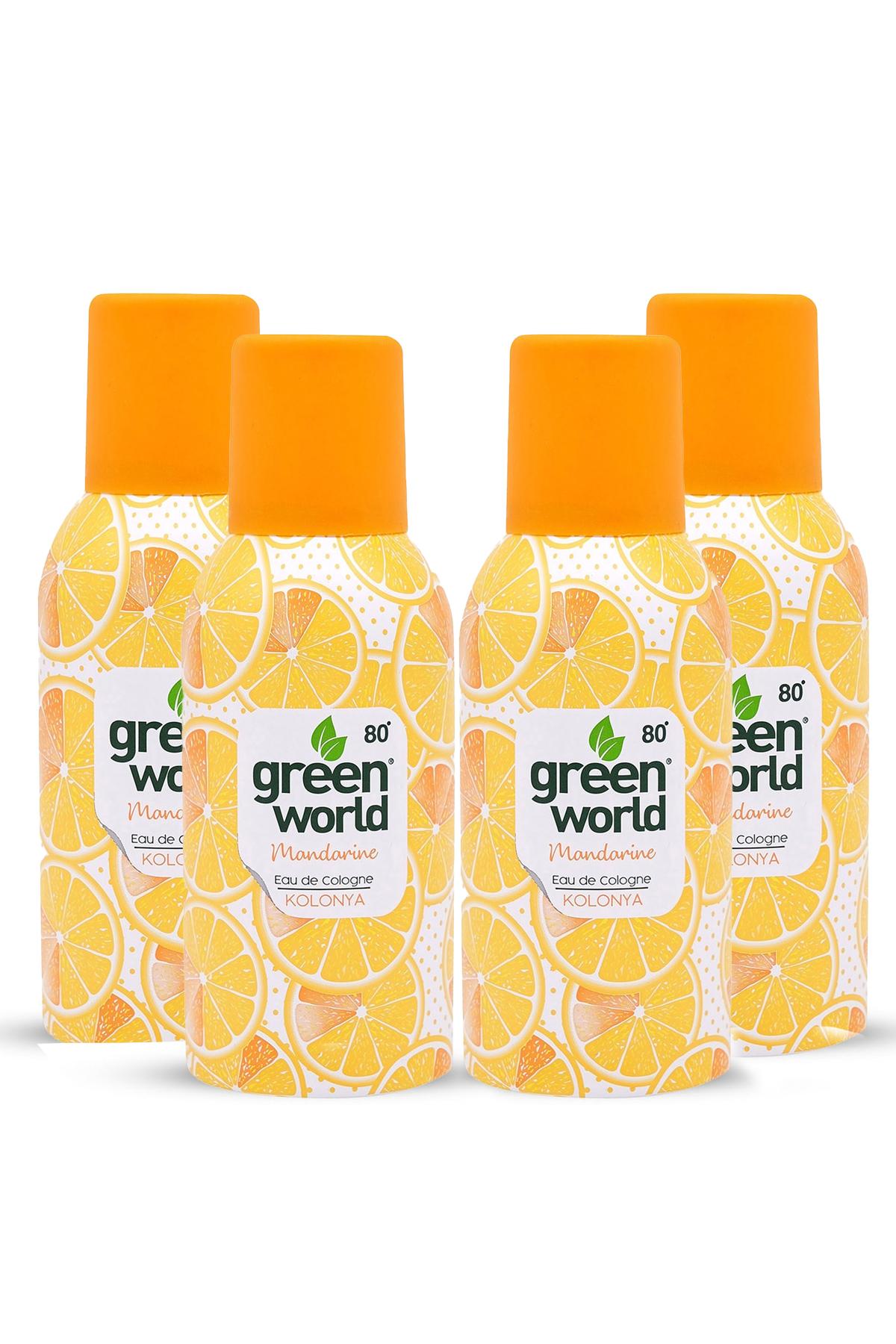 Green World Mandalina Sprey Kolonya 150 ml 4'lü