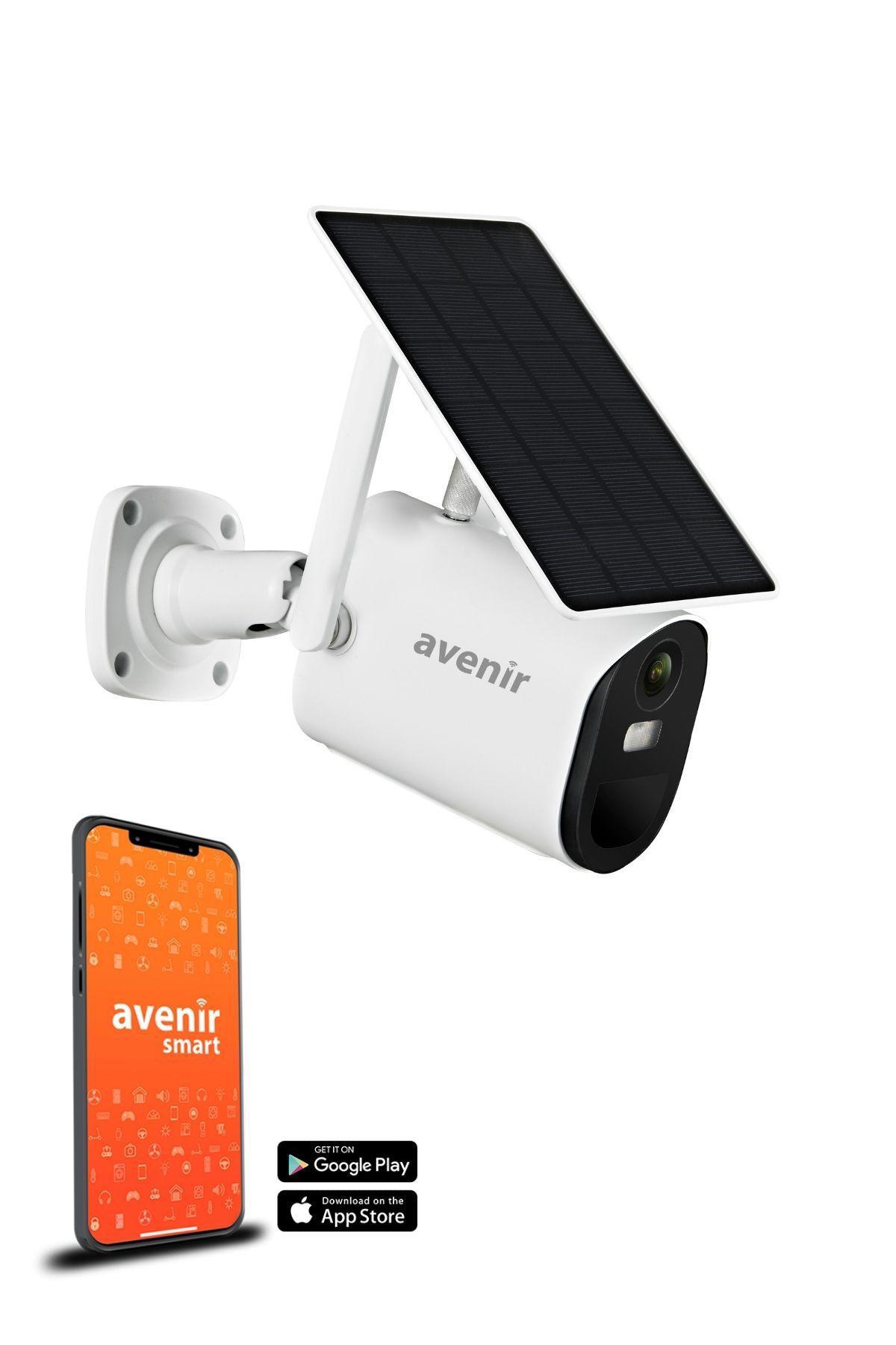 Avenir AV-S430 Ethernet Mini Güneş Enerjili Sim Kartlı 1 Kameralı Dış Mekan Kablosuz Güvenlik Kamerası