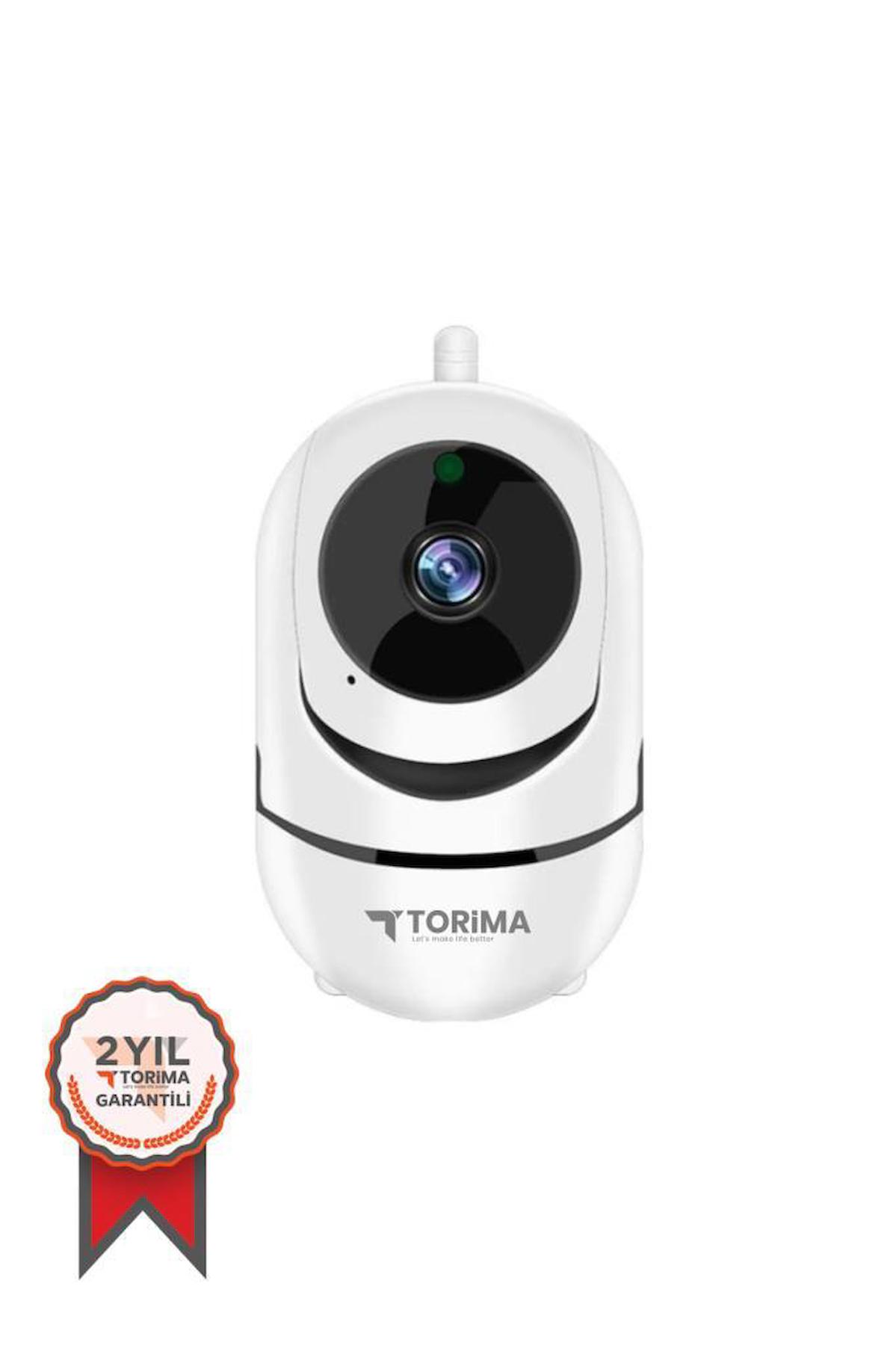 Torima CMR-9 Ethernet Mini 1 Kameralı 360 Derece Dönen Gece Görüşlü IP İç Mekan Kablosuz Güvenlik Kamerası