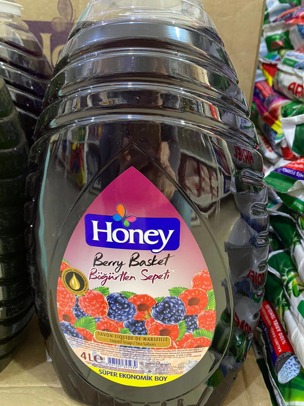 Honey Böğürtlenli Nemlendiricili Sıvı Sabun 4 lt Tekli