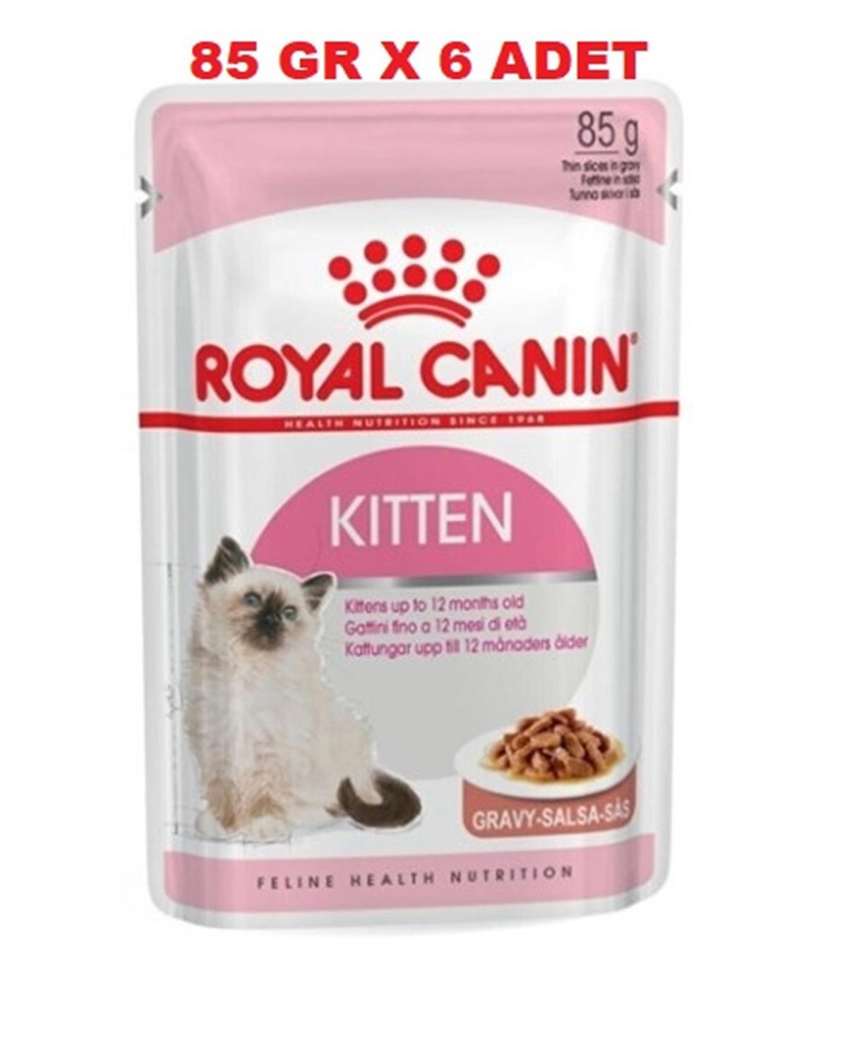 Royal Canin Kitten Etli Yavru Yaş Kedi Maması 6x85 gr