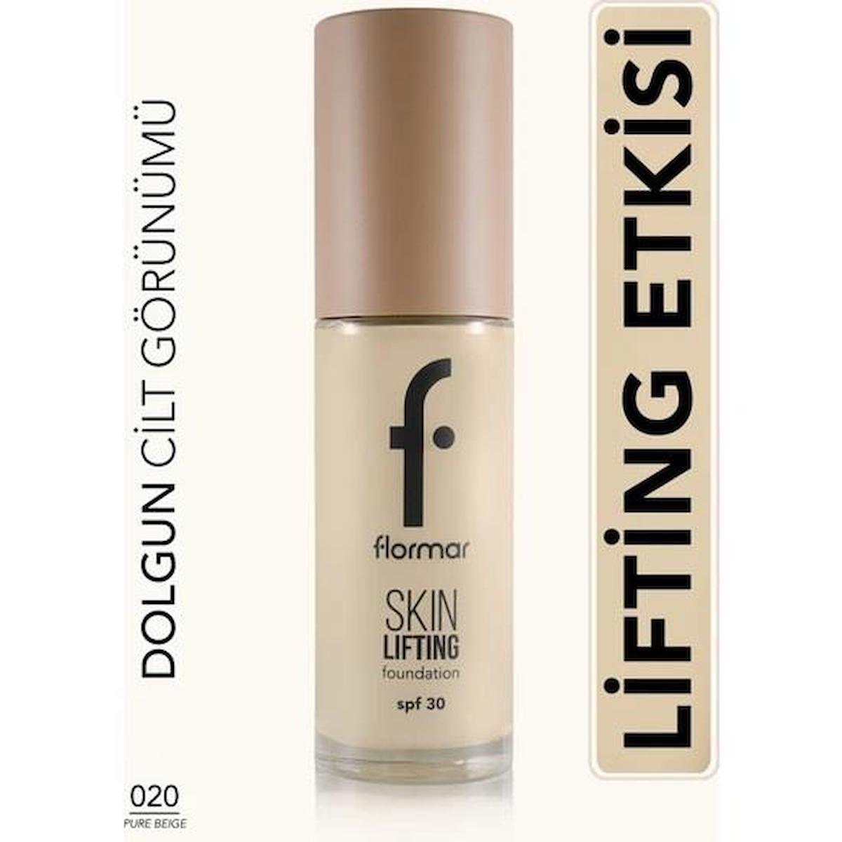 Flormar Skin Lifting 20 Pure Beige Likit Serum Fondöten 30 ml