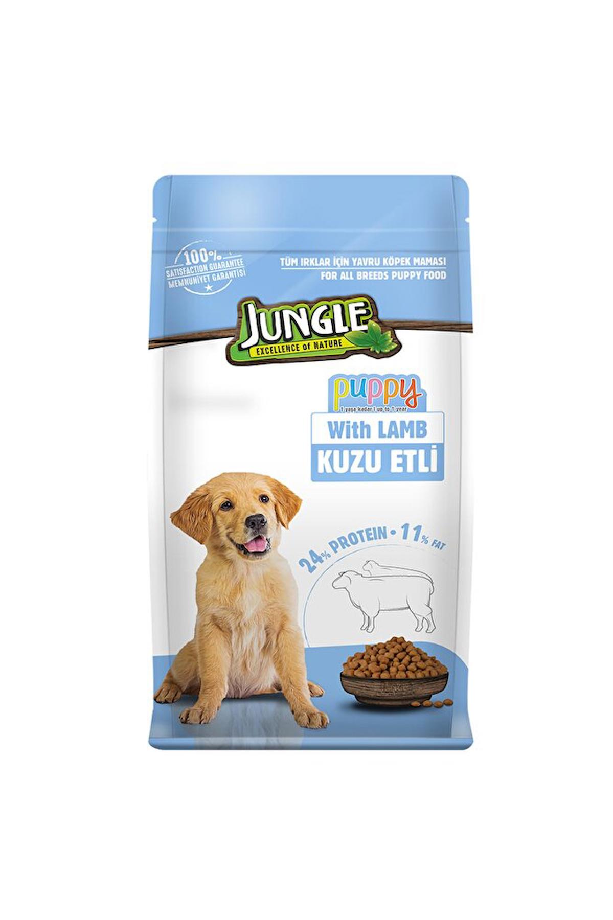 Jungle Kuzu Etli Tüm Irklar Yavru Kuru Köpek Maması 15 kg