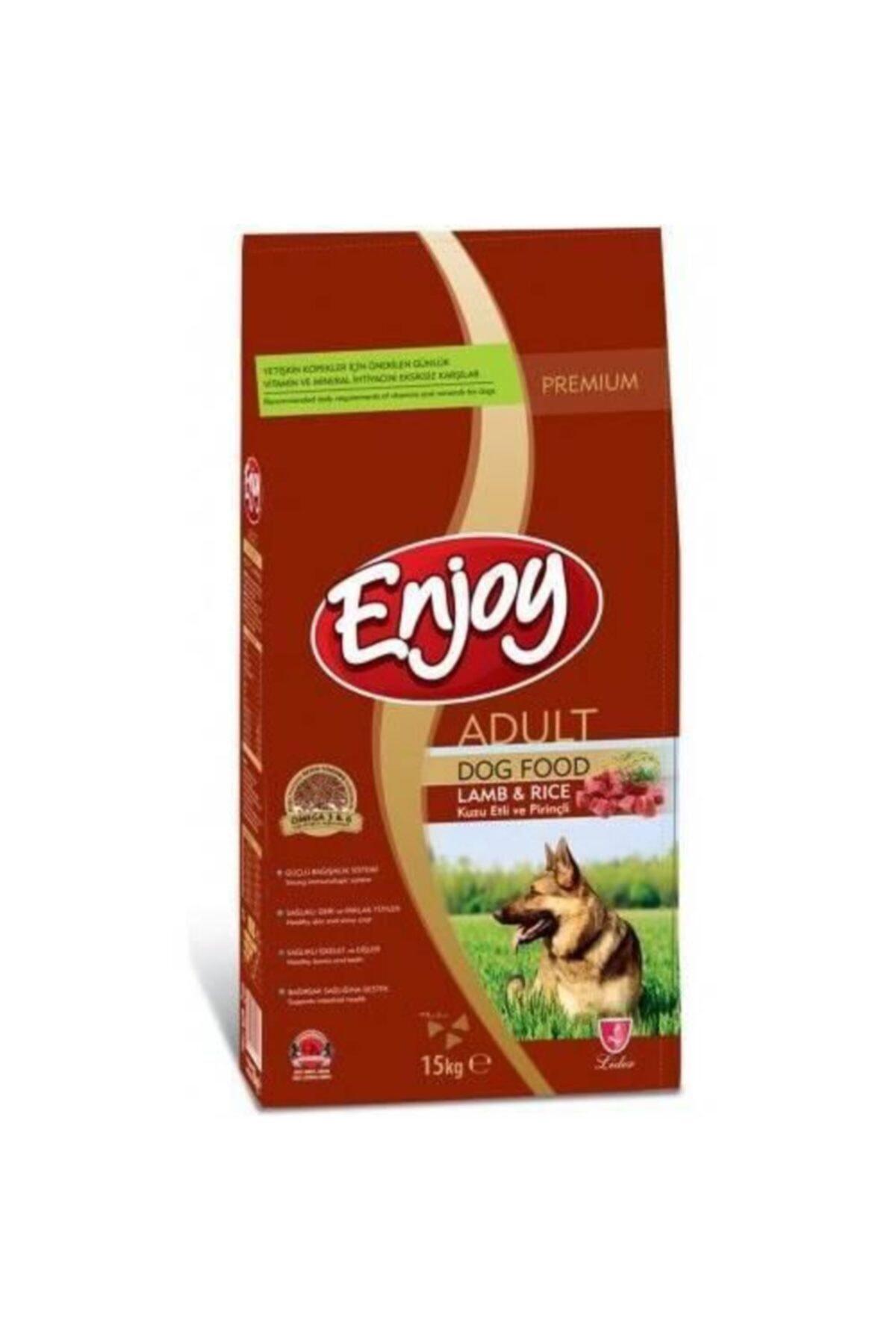 Enjoy Premium Kuzu Etli ve Pirinçli Tüm Irklar Yetişkin Kuru Köpek Maması 15 kg
