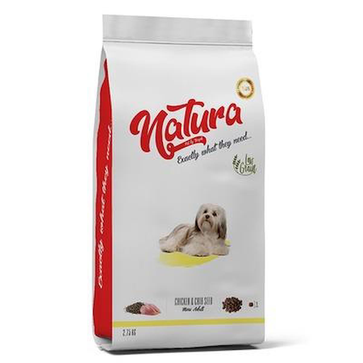 Natura Pet Chia Tohumlu ve Tavuklu Küçük Irk Yetişkin Kuru Köpek Maması 2.75 kg