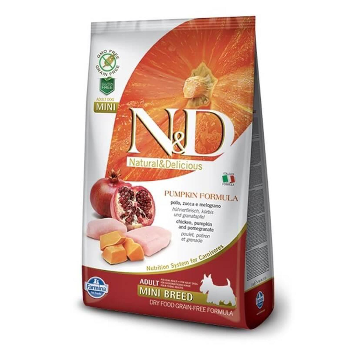 N&D Pumpkin Balkabaklı ve Tavuklu Mini Irk Yetişkin Kuru Köpek Maması 2.5 kg