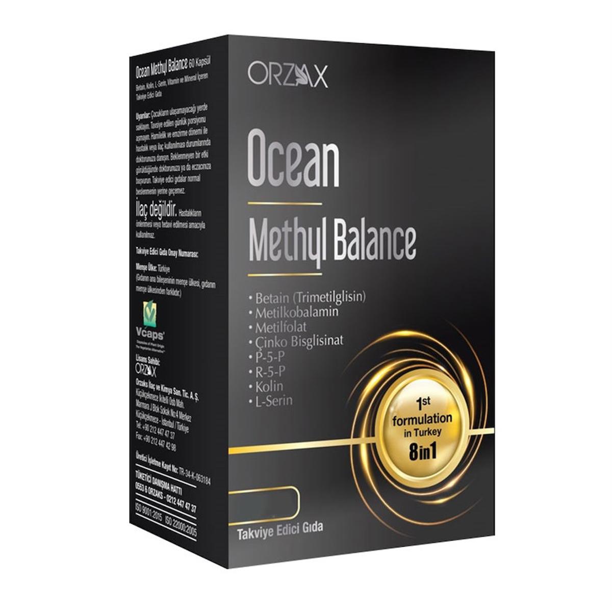 Ocean Orzax Methyl Balance Aromasız Unisex Vitamin 30 Kapsül