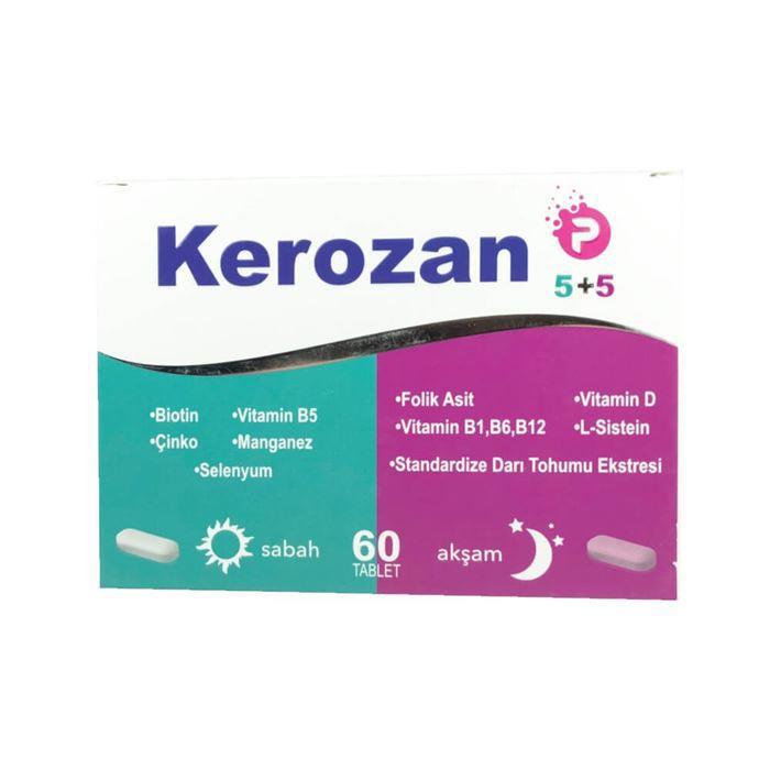 Kerozan Vitamin B5 Aromasız Unisex 60 Kapsül