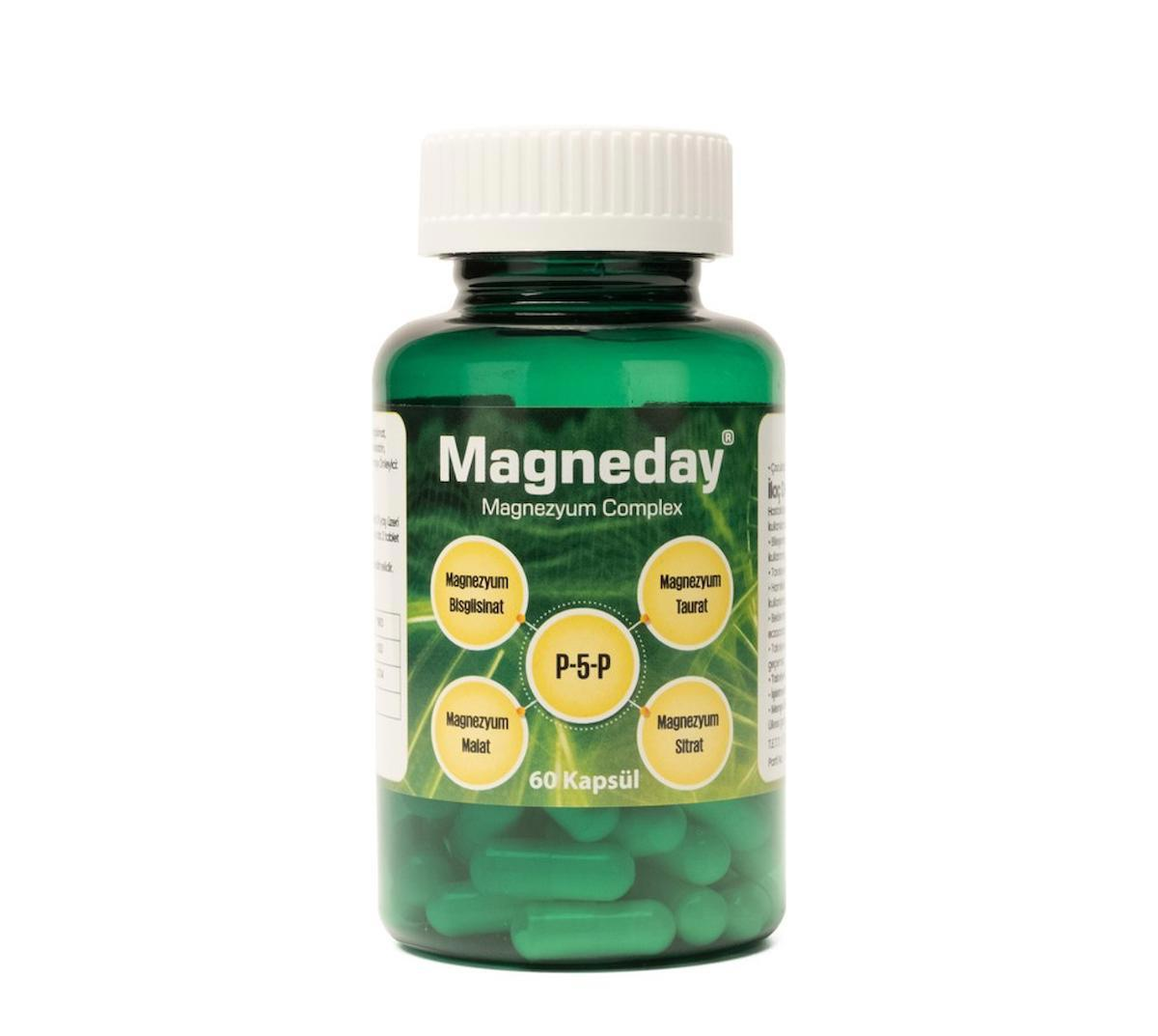 Magneday Magnezyum Aromasız Unisex Vitamin 60 Kapsül