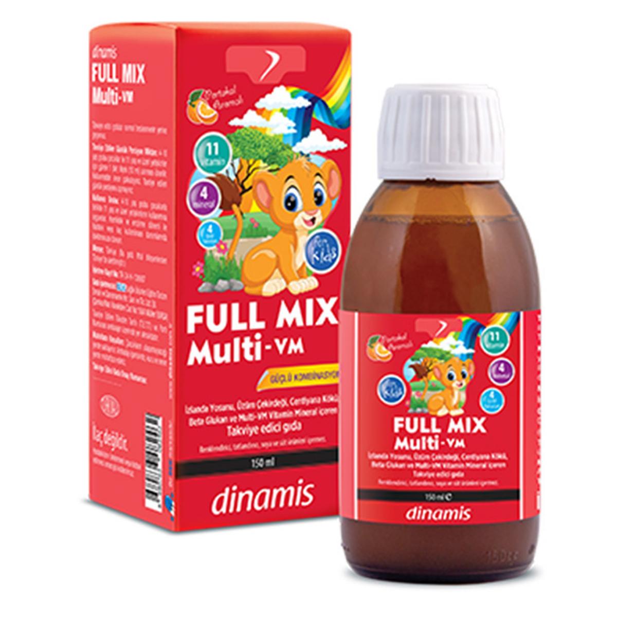 Dinamis Full Mix Çinko D - C Aromalı Çocuk Vitamin 150 ml