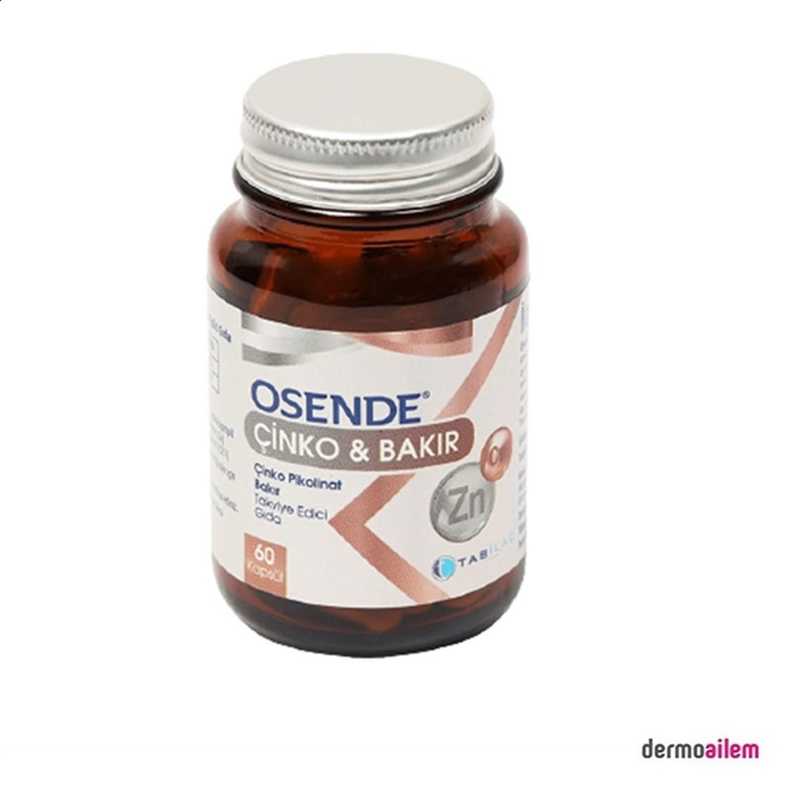 Osende Çinko Sade Unisex Vitamin 60 Tablet