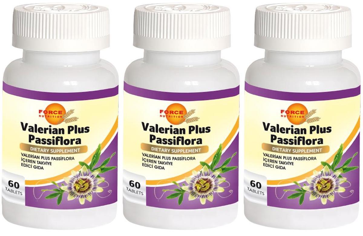 Force Nutrition Valerian Plus Passiflora Aromasız Unisex Vitamin 3x60 Tablet