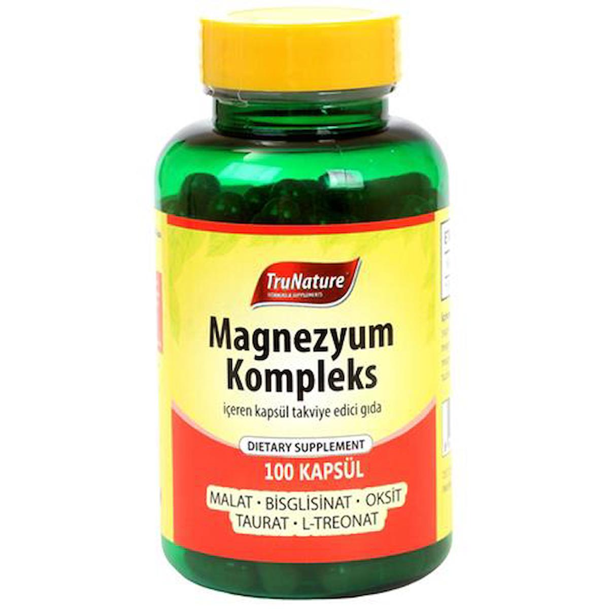 Trunature Magnezyum Unisex Vitamin 100 Tablet