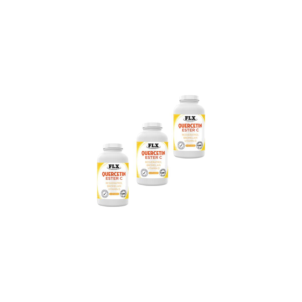 Flx Quercetin Complex Aromasız Unisex Vitamin 3x180 Tablet