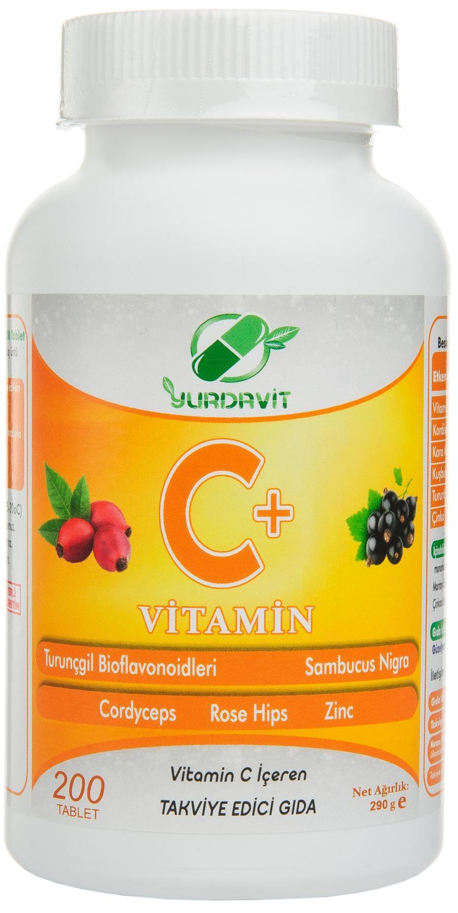 Yurdavit Çinko Sade Unisex Vitamin 200 Tablet