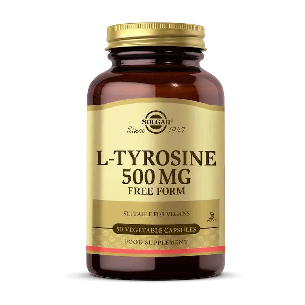 Solgar L-Tyrosine Aromasız Unisex Vitamin 50 Kapsül