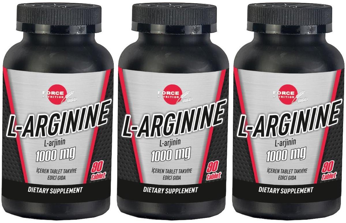 Force Nutrition L-Arginine Aromasız Unisex Vitamin 3x90 Tablet