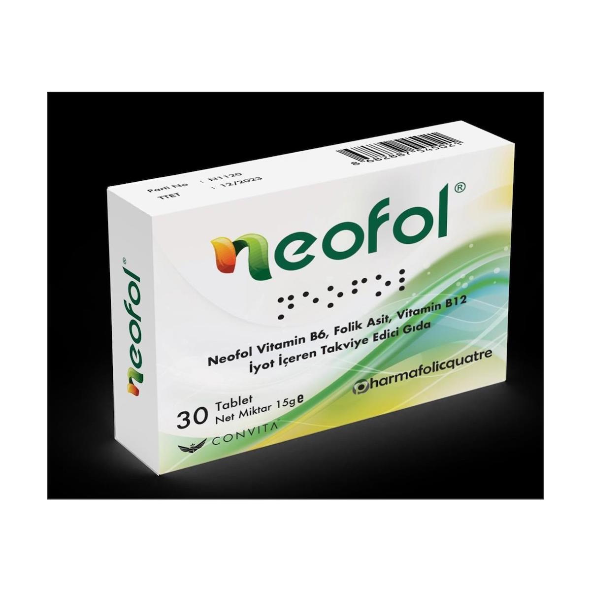 Neofol Convıta Sade Unisex Vitamin 30 Tablet