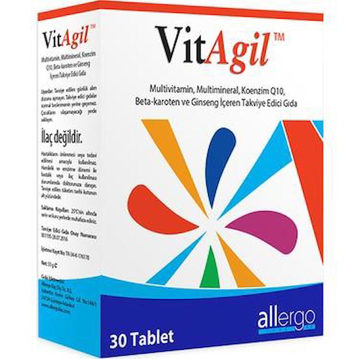 Allergo Vitagil Sade Unisex Vitamin 30 Tablet