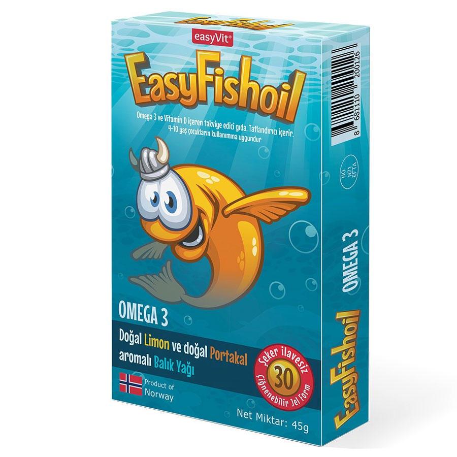 Easyfishoil D Vitamini Aromalı Çocuk 30 Tablet