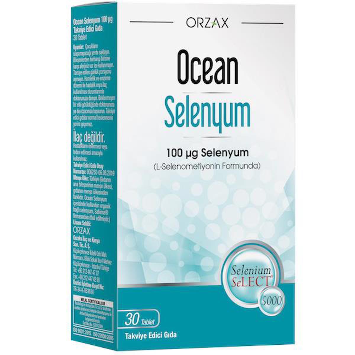 Ocean Orzax Selenyum Sade Unisex Vitamin 30 Tablet