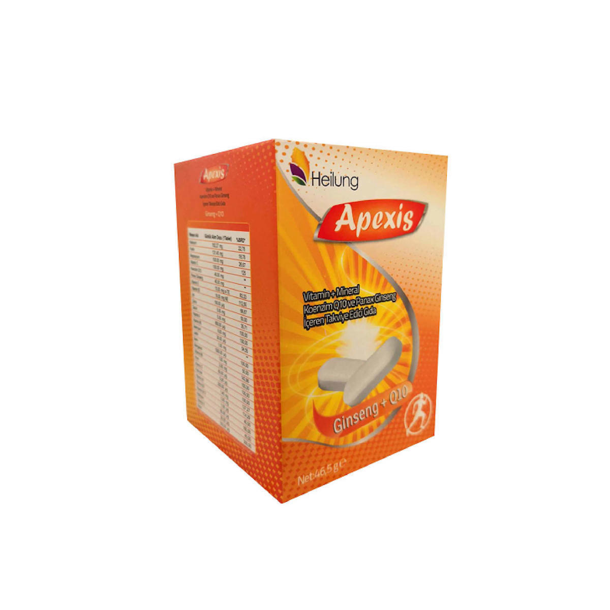Apexis Ginseng+Q10 Sade Unisex Vitamin 46.5 gr