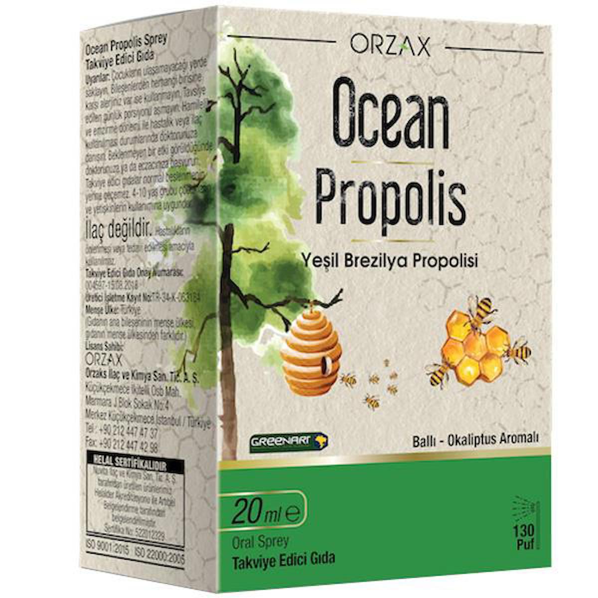 Ocean Orzax Propolis Aromalı Vitamin 20 ml