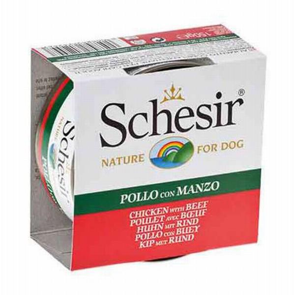 Schesir Sığır Etli ve Tavuklu Yetişkin Yaş Köpek Maması 150 gr 6'lı