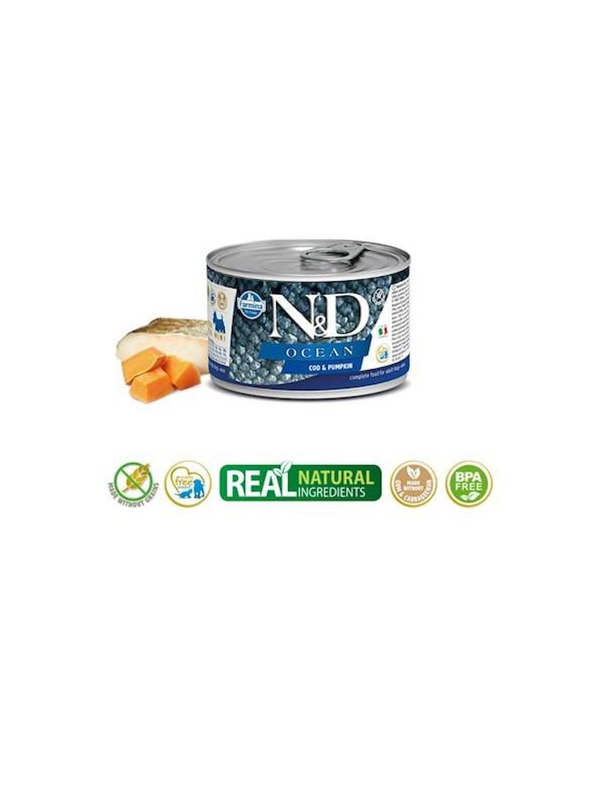 N&D Ocean Bal Kabaklı ve Balıklı Yetişkin Yaş Köpek Maması 140 gr Tekli