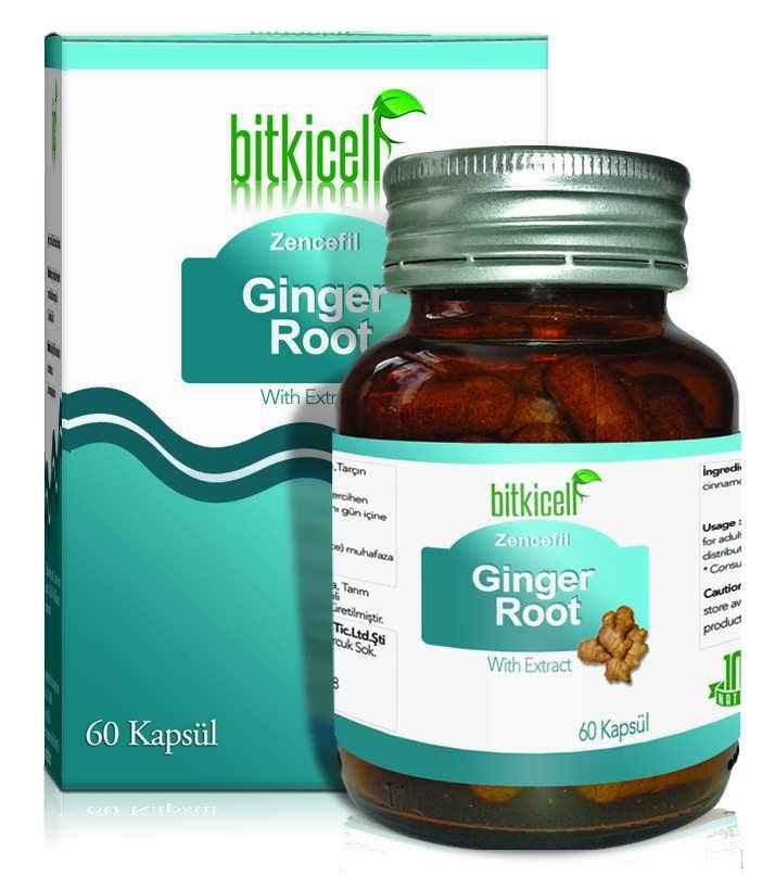 Bitkicell Ginger Root Aromalı Yetişkin Bitkisel Besin Desteği 60 Tablet