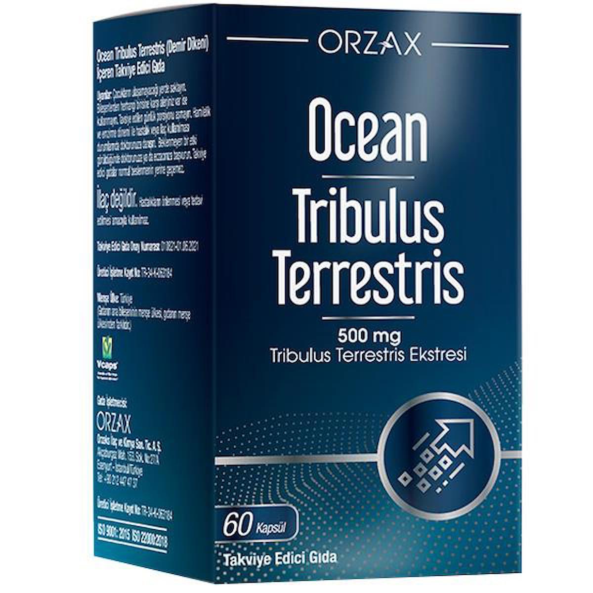 Ocean Orzax Tribulus Terrestris Sade Yetişkin Bitkisel Besin Desteği 60 Tablet
