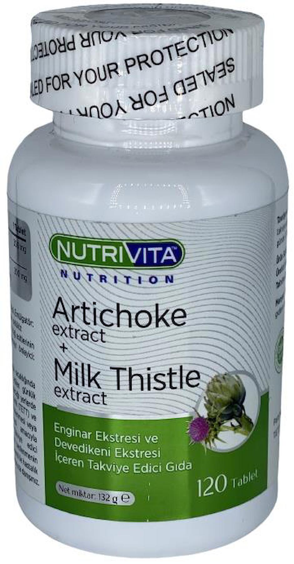 Nutrivita Nutrition Artichoke Aromasız Yetişkin Bitkisel Besin Desteği 120 Tablet