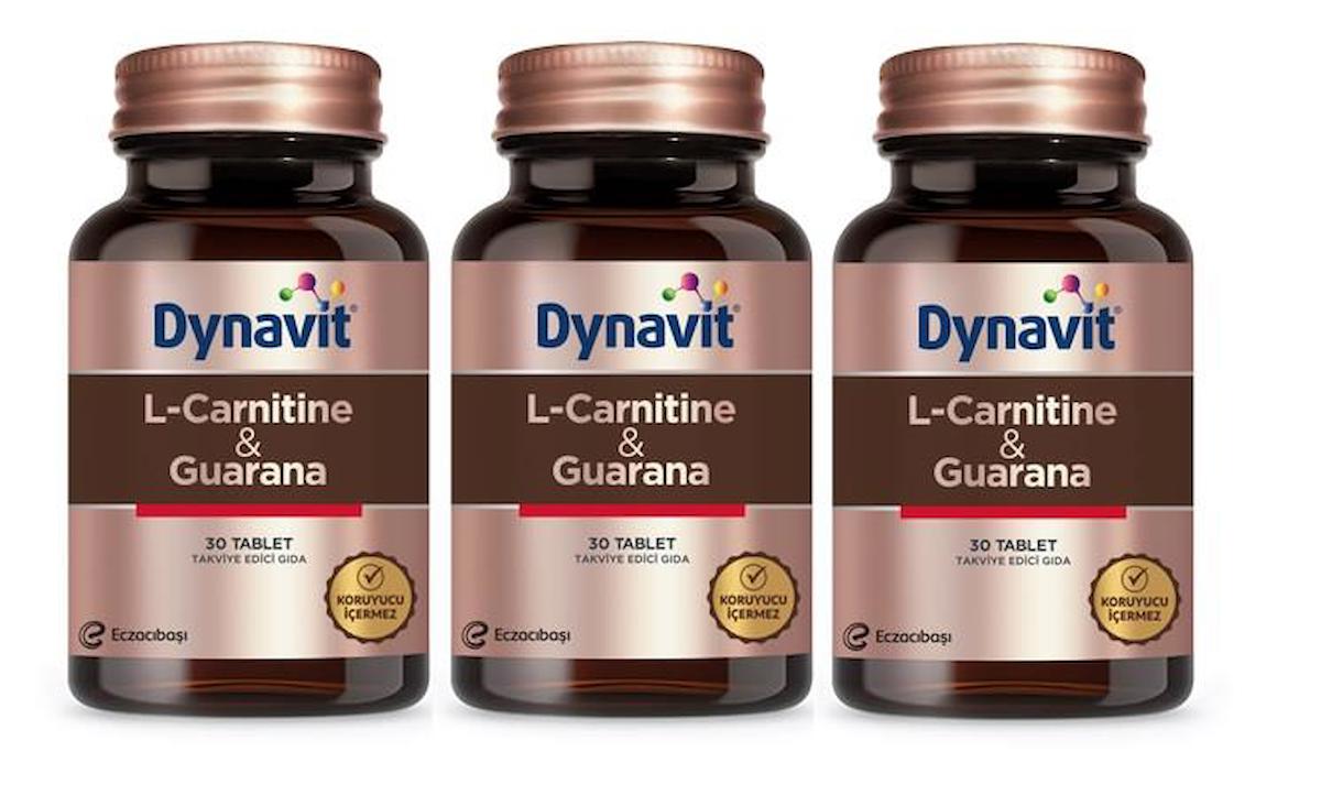 Dynavit L-Carnitine Sade Yetişkin Bitkisel Besin Desteği 3x30 Tablet