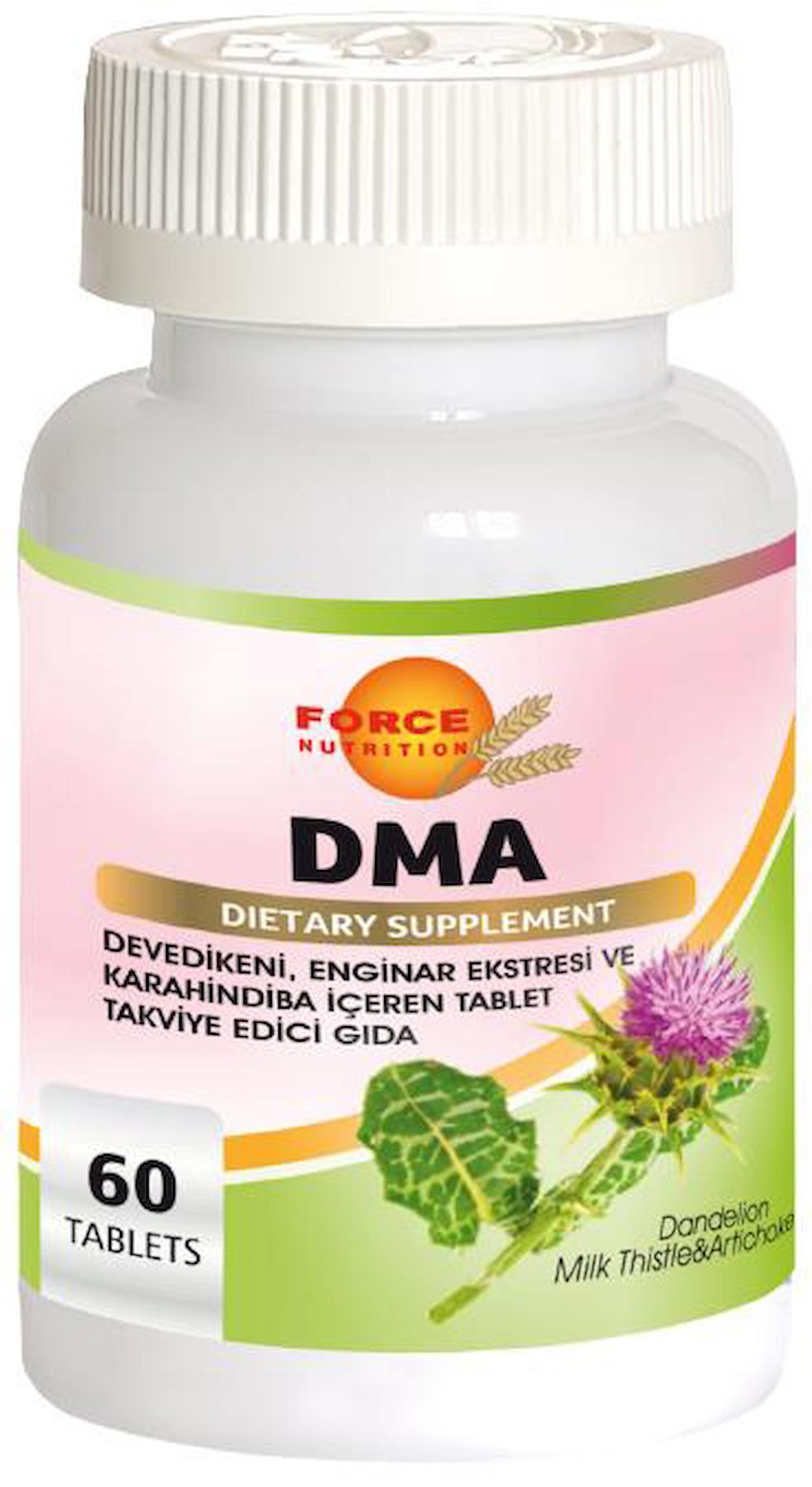 Force Nutrition Dandelion Milk Thistle Artichoke Aromasız Yetişkin Bitkisel Besin Desteği 60 Tablet