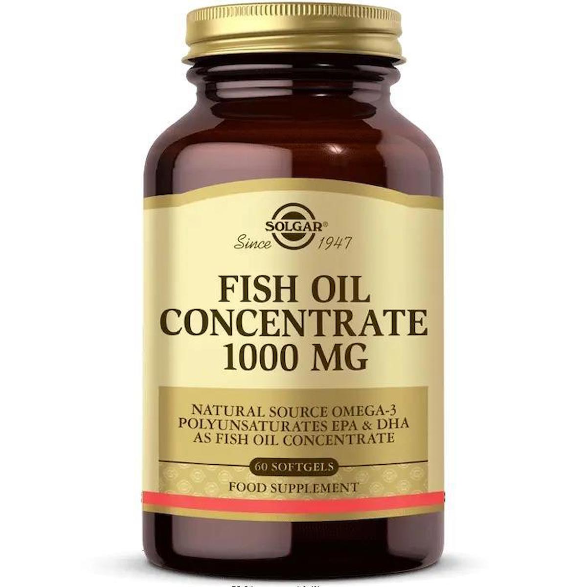 Solgar Fish Oil Concentrate Aromasız Yetişkin Bitkisel Besin Desteği 60 Kapsül