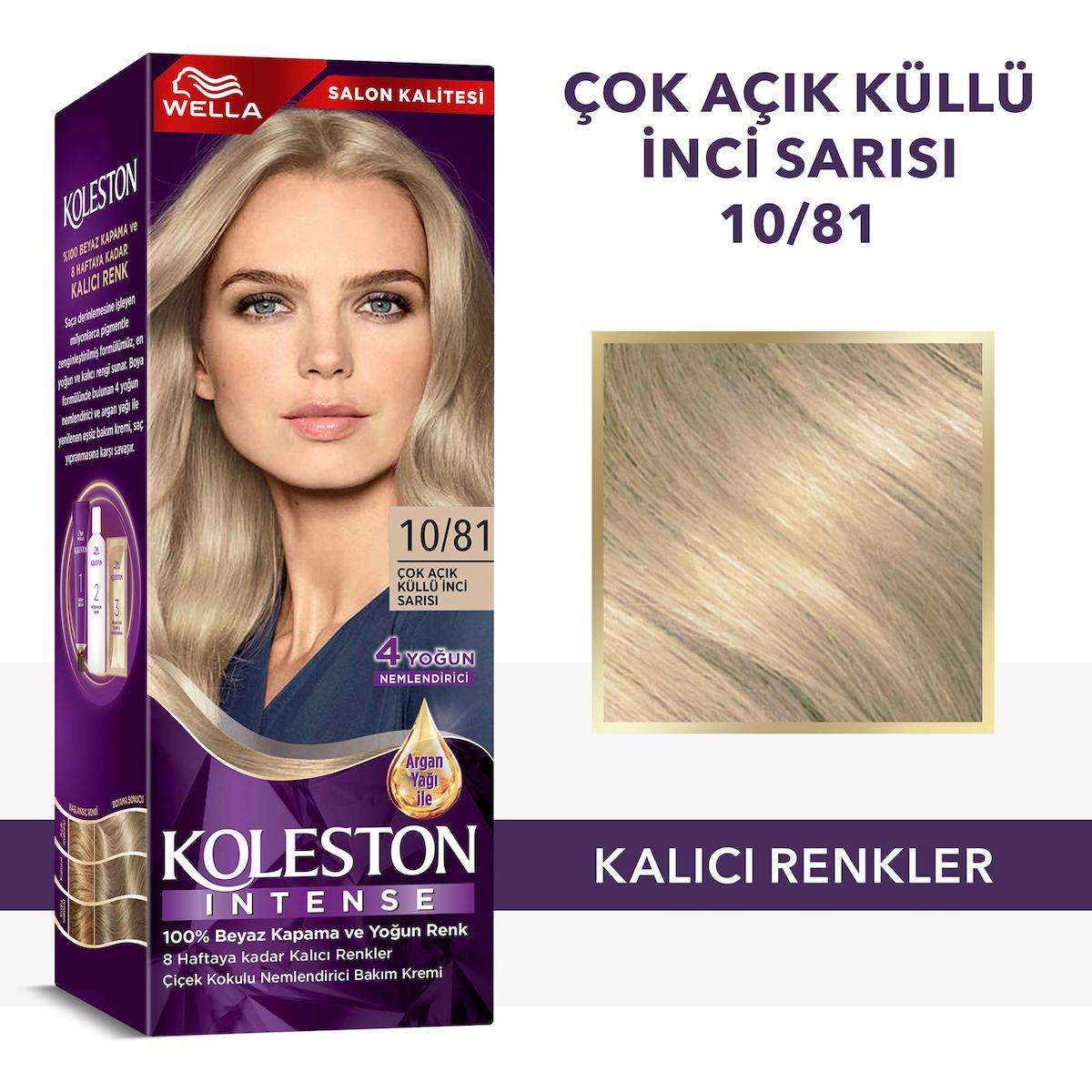 Wella Koleston 10.81 Çok Açık Küllü İnci Sarısı Krem Saç Boyası 50 ml