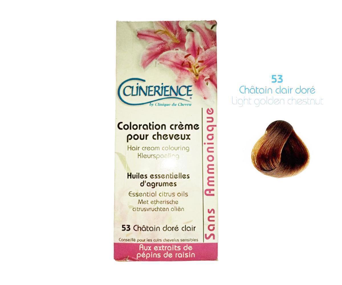 Clinerience 53 Açık Altın Kestane Amonyaksız Krem Saç Boyası 40 ml