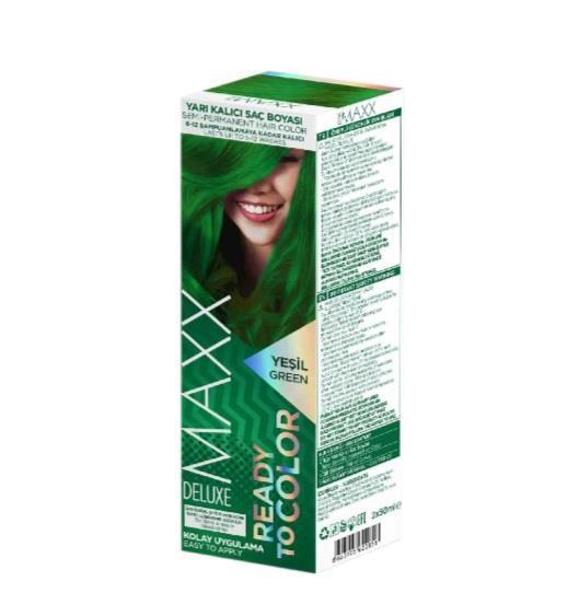 Maxx Deluxe Yeşil Krem Saç Boyası