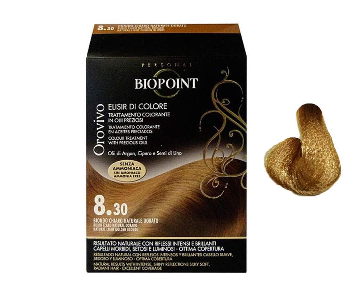 Biopoint 8.30 Doğal Altın Sarı Amonyaksız Krem Saç Boyası 60 ml