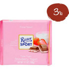 Ritter Sport Çilekli Yoğurtlu Çikolata 100 gr 3 Adet