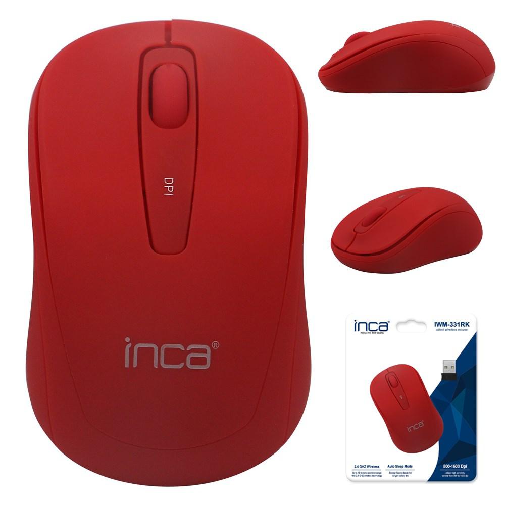 Inca IWM-331Rk Sessiz Kablosuz Kırmızı Optik Mouse