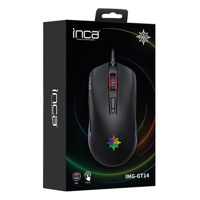 Inca IMG-Gt14 RGB Makrolu Kablolu Siyah Optik Mouse