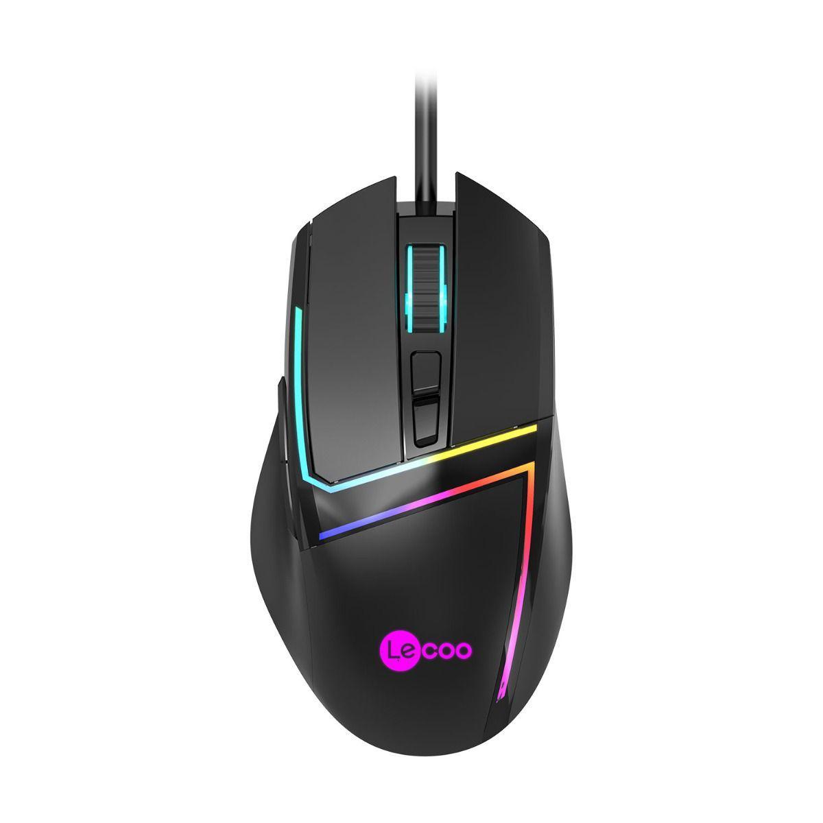 Lenovo MS106 RGB Makrolu Kablolu Siyah Gaming Mouse